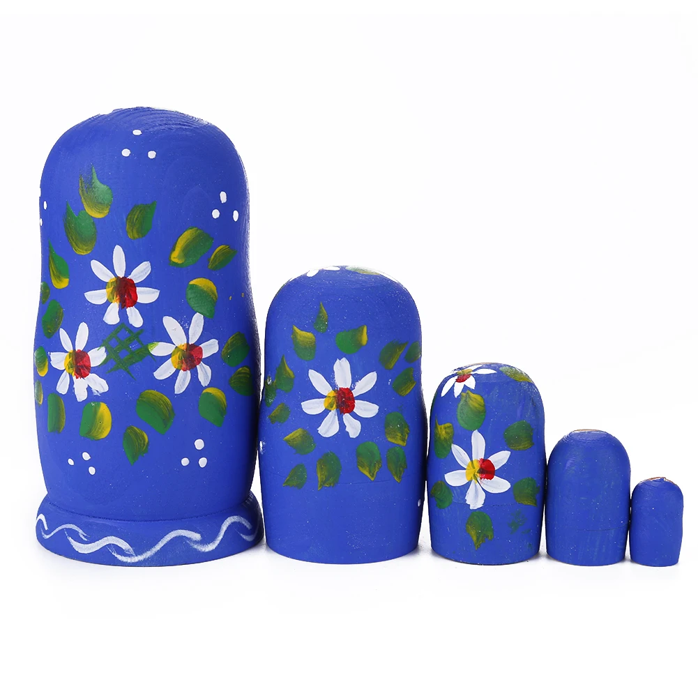 5 Layers Of Russian Nesting Dolls Wooden Matryoshka Doll Blue White Flower Girl Pure Handicraft Home Decoration
5 Layers Of Russian Nesting Dolls Wooden Matryoshka Doll Blue White Flower Girl Pure Handicraft Home Decoration