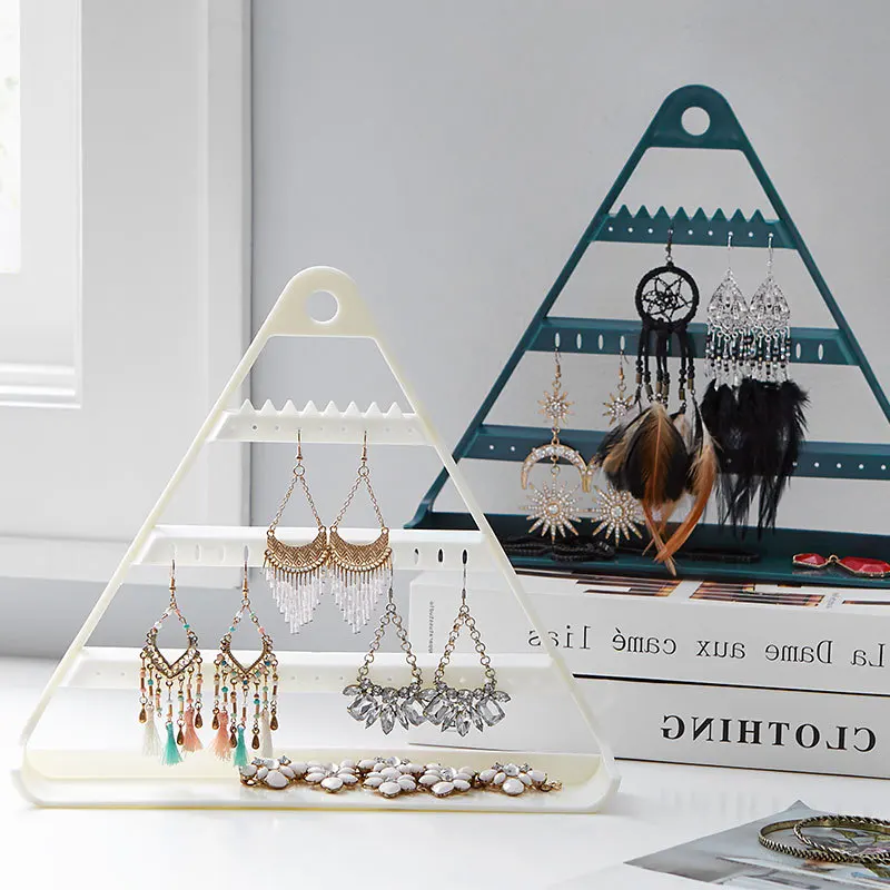 Jewelry Organizer Earring Necklace Ear Studs Display Wall-mounted Metal Stand Geometric Triangle Storage Rack Solid White Green
Jewelry Organizer Earring Necklace Ear Studs Display Wall-mounted Metal Stand Geometric Triangle Storage Rack Solid White Green