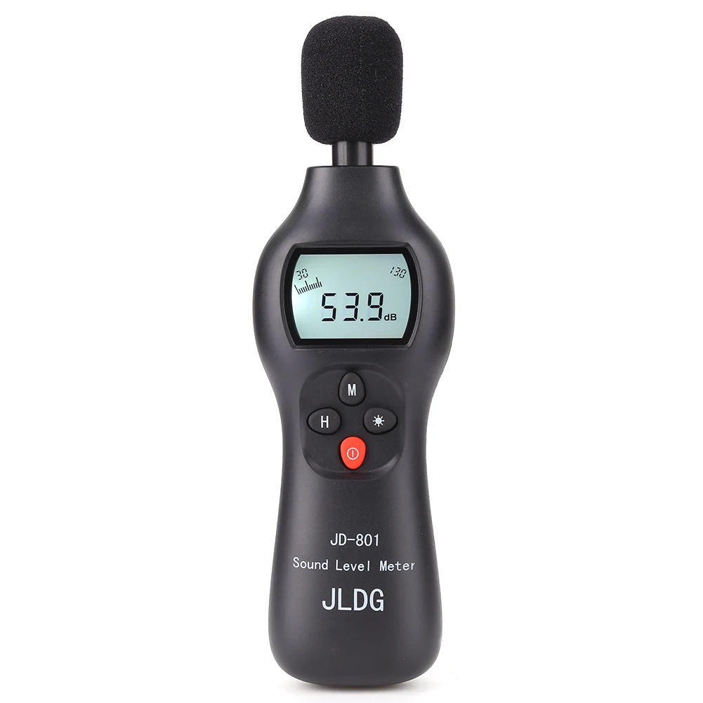 JD-801 Decibel Monitor Digital Audio Sound Level Detector Meter Noise Volume Measuring Instrument Tester with Backlight
JD-801 Decibel Monitor Digital Audio Sound Level Detector Meter Noise Volume Measuring Instrument Tester with Backlight