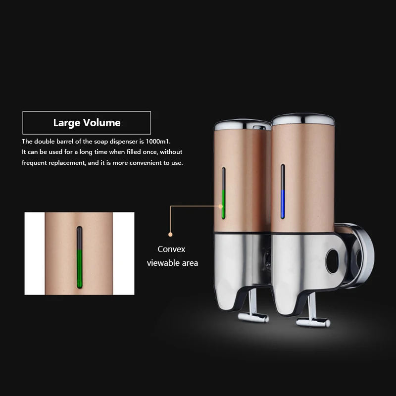 wall-mounted soap dispenser Sturdy and durable anti-corrosion and anti-rust Silicone spout high crystal ABS high quality
wall-mounted soap dispenser Sturdy and durable anti-corrosion and anti-rust Silicone spout high crystal ABS high quality