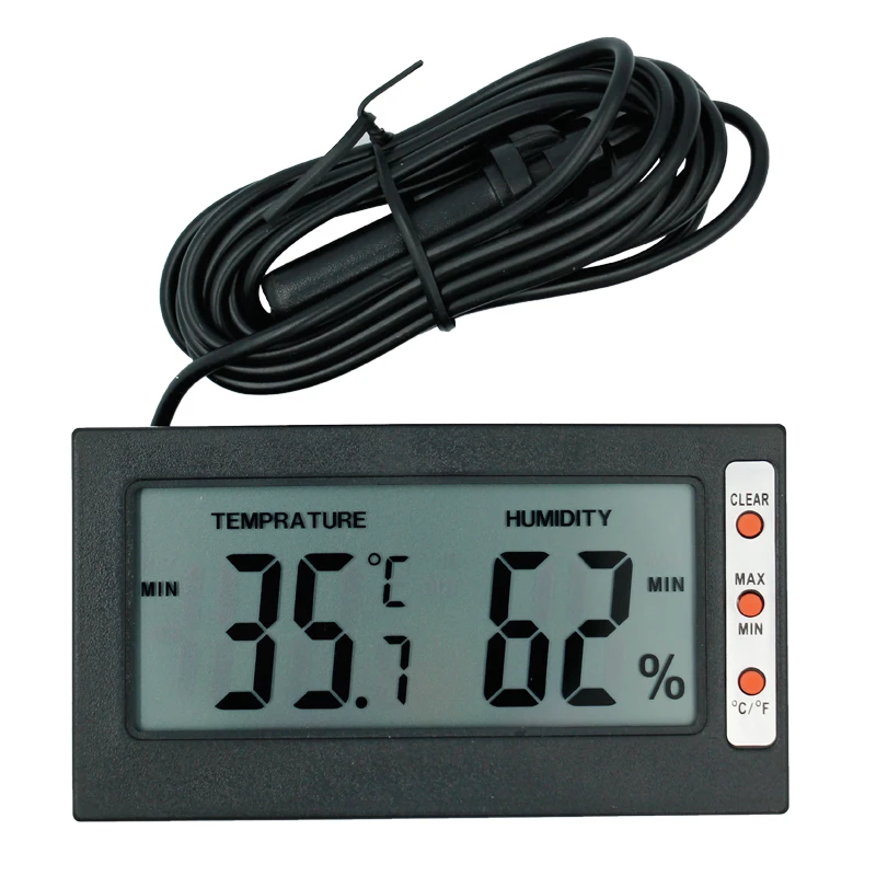Digital Thermometer Hygrometer Temperature Meter TEMP Humidity tester LCD display RH Max Min with large screen 10%
Digital Thermometer Hygrometer Temperature Meter TEMP Humidity tester LCD display RH Max Min with large screen 10%