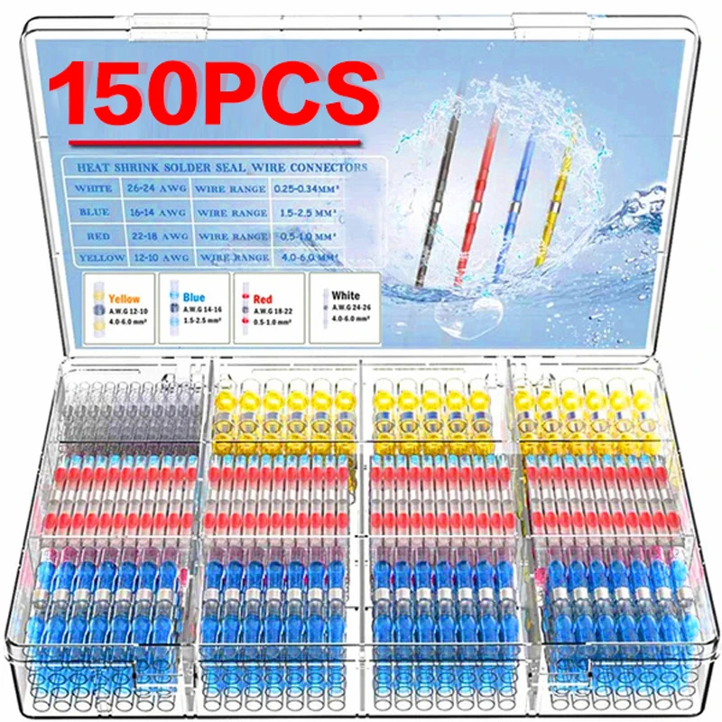 150/120PCS Seal Waterproof welding heat shrinkable wire connector soldering sleeve wire terminal kit marine insulation
150/120PCS Seal Waterproof welding heat shrinkable wire connector soldering sleeve wire terminal kit marine insulation