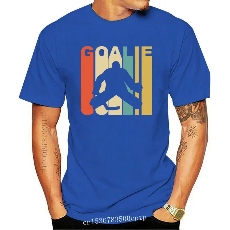 New Men's Retro 1970's Style Hockeyer Goalie Silhouette Sports T-Shirt Large Navy Mans Unique Cotton Short Sleeves O-Nec
New Men's Retro 1970's Style Hockeyer Goalie Silhouette Sports T-Shirt Large Navy Mans Unique Cotton Short Sleeves O-Nec