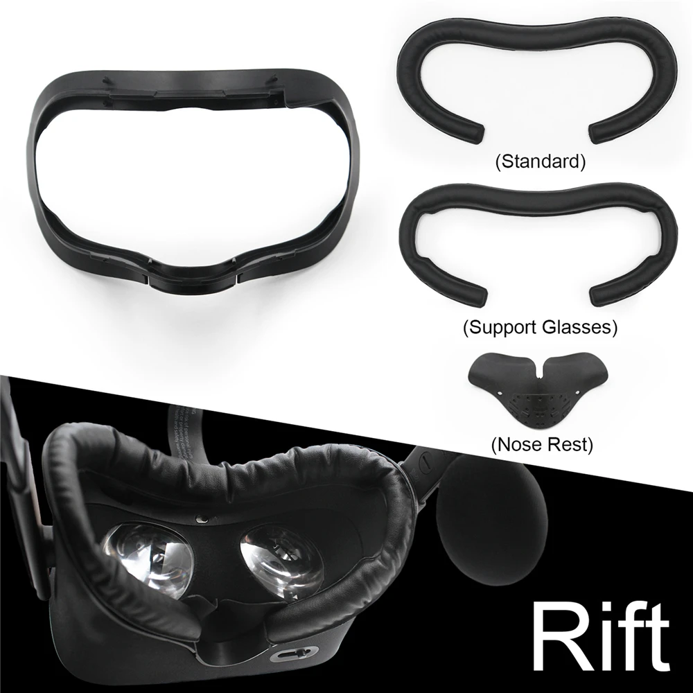 Из искусственной кожи маска для глаз с нижней подушечкой Oculus Rift Очки виртуальной