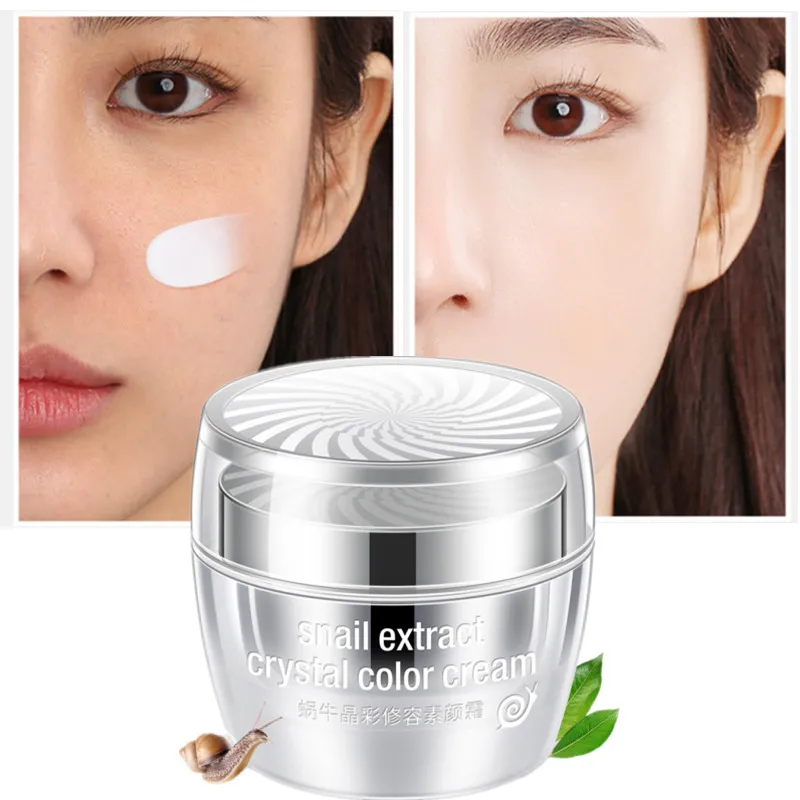 Snail Crystal Color Repairing Face Cream Concealer Moisturizing Base Cream Nourishing Soft Face Cream Skin Care Products
Snail Crystal Color Repairing Face Cream Concealer Moisturizing Base Cream Nourishing Soft Face Cream Skin Care Products