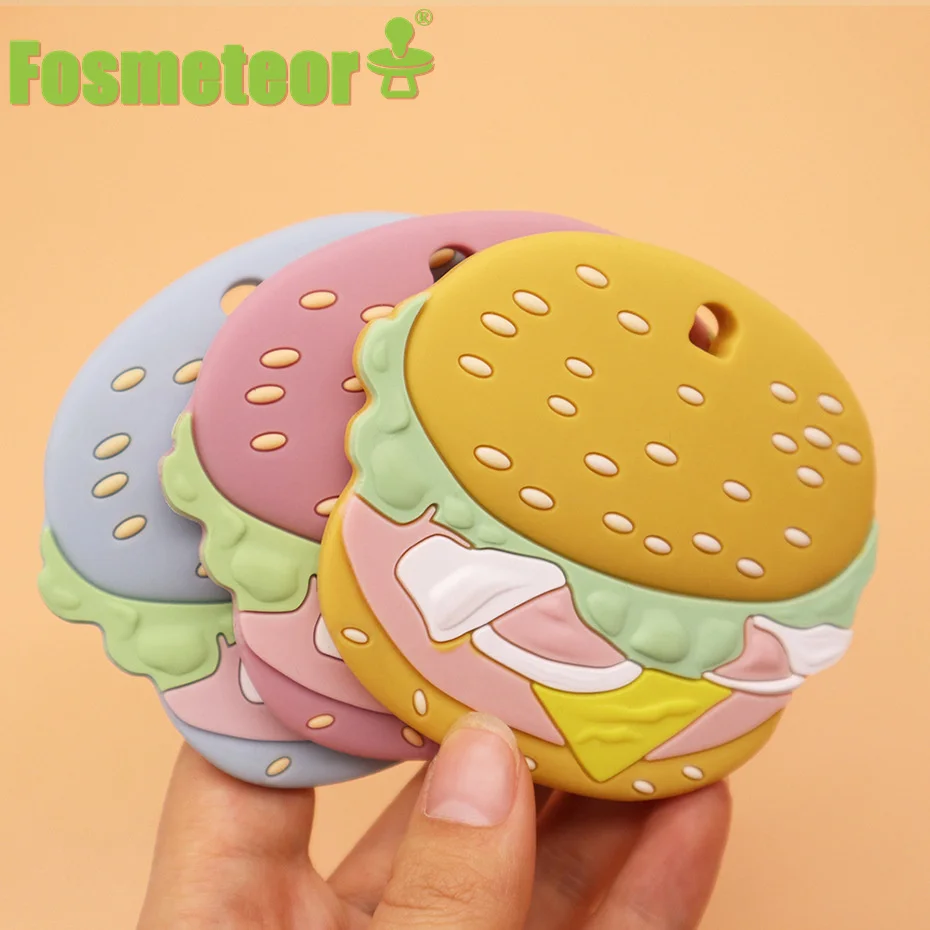 Fosmeteor New 1pcs Silicone Burger Teether No BPA Baby Cartoon Burger Pendants DIY Baby Teether Pacifier Chain Baby Toy Gifts
Fosmeteor New 1pcs Silicone Burger Teether No BPA Baby Cartoon Burger Pendants DIY Baby Teether Pacifier Chain Baby Toy Gifts