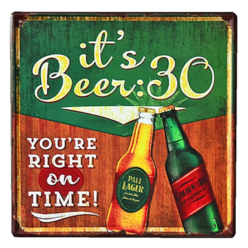 Vintage You Are Right on Time Beer Metal Tin Sign Metal Plaque Bar Style Wall Sticker Pub House Home Wall Decor
Vintage You Are Right on Time Beer Metal Tin Sign Metal Plaque Bar Style Wall Sticker Pub House Home Wall Decor
