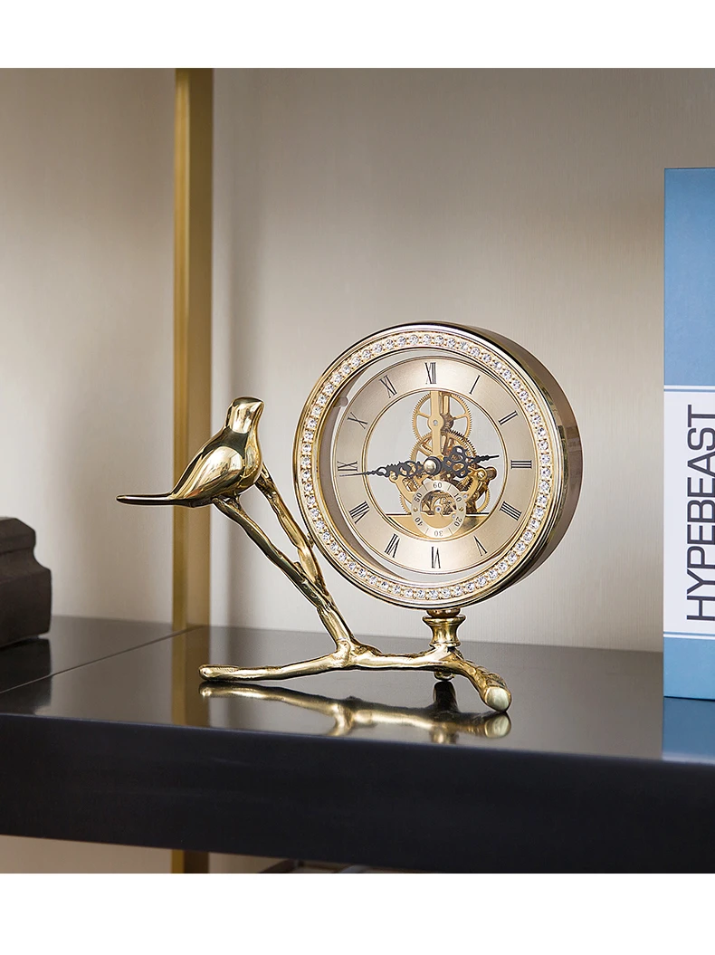 New Creative Exclusive Design Copper Brid Retro Home Decoration Accessories Table Clock
New Creative Exclusive Design Copper Brid Retro Home Decoration Accessories Table Clock