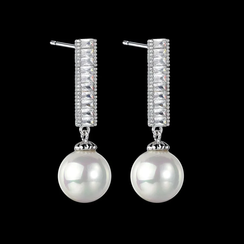 SJDI-339 Cute Female Long Dangle Earrings With Crystal Fashion Silver Color Drop Earrings Simple Pearl Bride Wedding Earrings
SJDI-339 Cute Female Long Dangle Earrings With Crystal Fashion Silver Color Drop Earrings Simple Pearl Bride Wedding Earrings