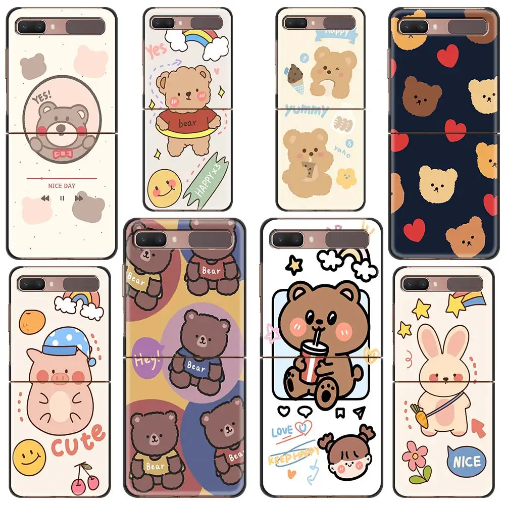 Phone Case For Samsung Galaxy Z Flip3 5G z flip 3 Case Balck Hard PC Folding Ultra Thin Protective Fundas Lovely Cartoon Bear
Phone Case For Samsung Galaxy Z Flip3 5G z flip 3 Case Balck Hard PC Folding Ultra Thin Protective Fundas Lovely Cartoon Bear