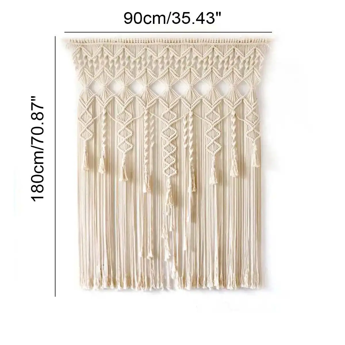 90x180CM Large Handmade Woven Bohemian Style Tapestry Wedding Background Wall Living Room Decoration Cotton Rope Photo Backdrop
90x180CM Large Handmade Woven Bohemian Style Tapestry Wedding Background Wall Living Room Decoration Cotton Rope Photo Backdrop