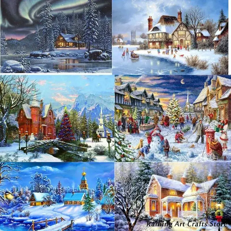 Hot New Diy Diamond Painting Winter Town Embroidery Snow Scene Full Round Square Drill Mosaic Pictures Cross Stitch Home Decor
Hot New Diy Diamond Painting Winter Town Embroidery Snow Scene Full Round Square Drill Mosaic Pictures Cross Stitch Home Decor