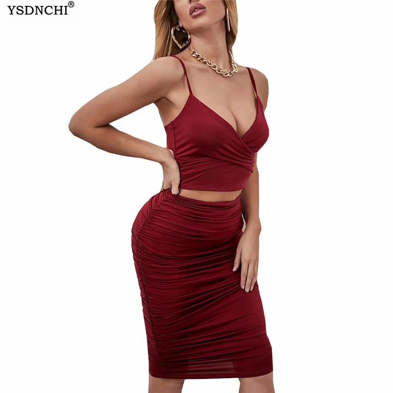 CUHAKCI Sexy Women Two Piece Outfits Solid Crop Top Midi Skirt Set Camis Sleeveless Bodycon Pleated Fashion Summer Clothes New
CUHAKCI Sexy Women Two Piece Outfits Solid Crop Top Midi Skirt Set Camis Sleeveless Bodycon Pleated Fashion Summer Clothes New