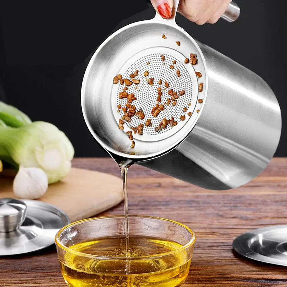 Kitchen Stainless Steel Oil Filter Pot 304 Household Large-capacity Filter And Anti-leakage Oil Pot With Cover Oil Storage Can
Kitchen Stainless Steel Oil Filter Pot 304 Household Large-capacity Filter And Anti-leakage Oil Pot With Cover Oil Storage Can