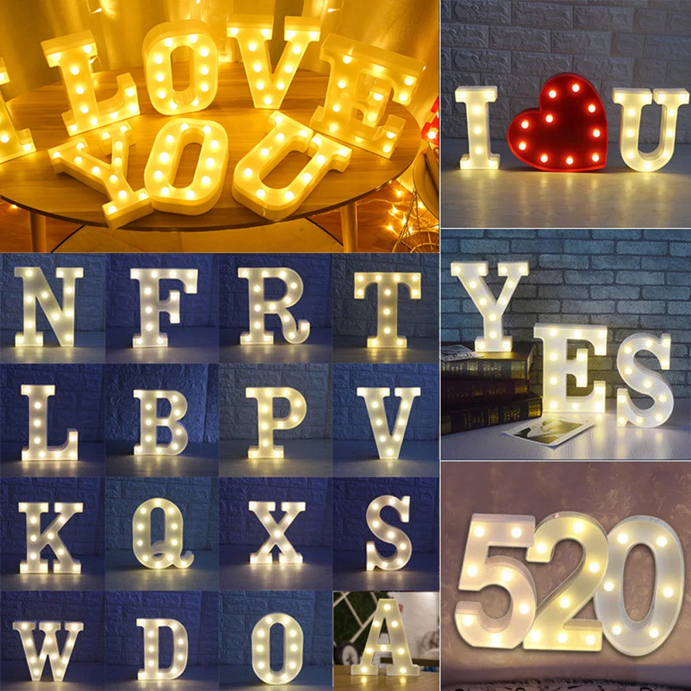 LED Letter Night Light Alphabet Number Heart Plastic LED Light for Wedding Valentines Day Ornament Birthday Party DIY Decoration
LED Letter Night Light Alphabet Number Heart Plastic LED Light for Wedding Valentines Day Ornament Birthday Party DIY Decoration