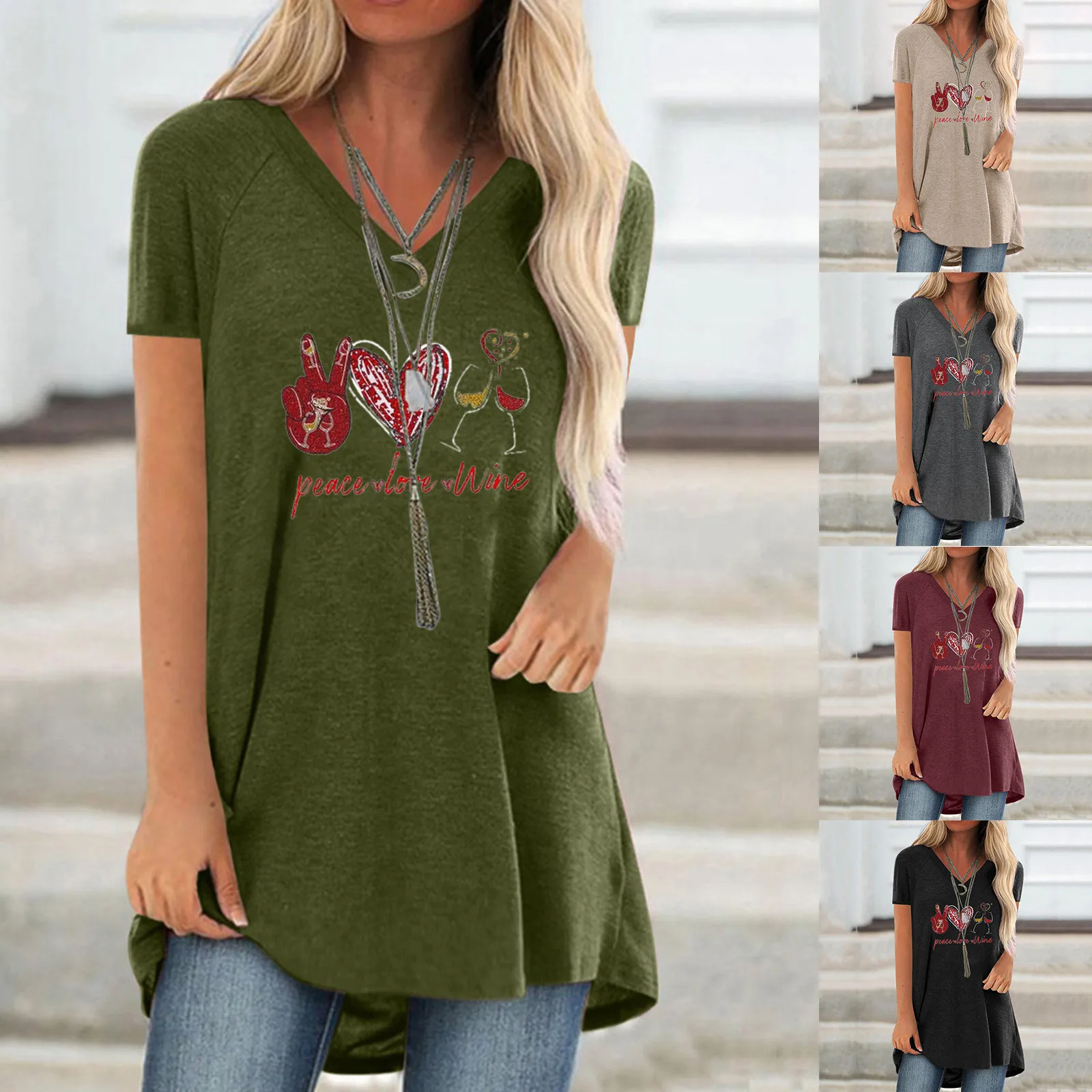 T Shirt Women Harajuku Tops Women 2021 Plus Size Print V Neck Short Sleeved Long T-shirt Tshirt Camiseta Mujer Футболка Bluzki
T Shirt Women Harajuku Tops Women 2021 Plus Size Print V Neck Short Sleeved Long T-shirt Tshirt Camiseta Mujer Футболка Bluzki