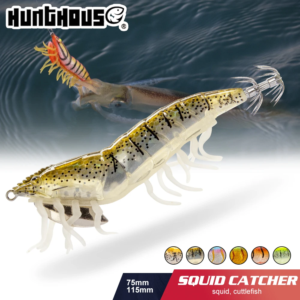 Hunthouse Fishing Squid Jigs 3D HYBRID SHRIMP EGI Lure 115&75mm 20&16g for Leurre Squid Egi Octopus Calamar Lure Cuttlefish Lure
Hunthouse Fishing Squid Jigs 3D HYBRID SHRIMP EGI Lure 115&75mm 20&16g for Leurre Squid Egi Octopus Calamar Lure Cuttlefish Lure