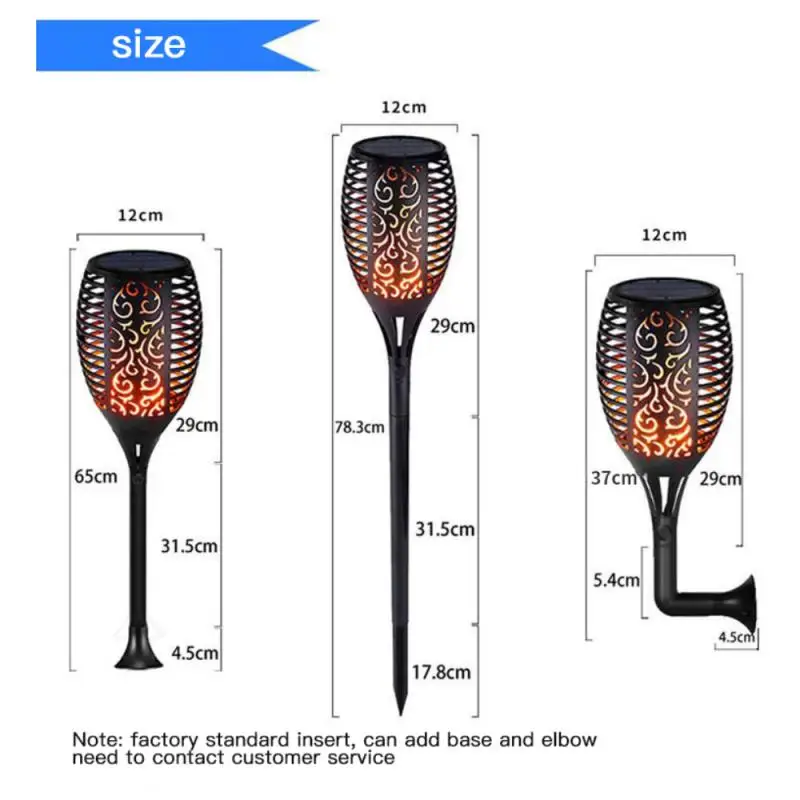 Outdoor Led Solar Lights Flickering Dancing Flame Torch Solar Lighting Waterproof Lamp For Garden Decoration Landscape Lawn Path
Outdoor Led Solar Lights Flickering Dancing Flame Torch Solar Lighting Waterproof Lamp For Garden Decoration Landscape Lawn Path