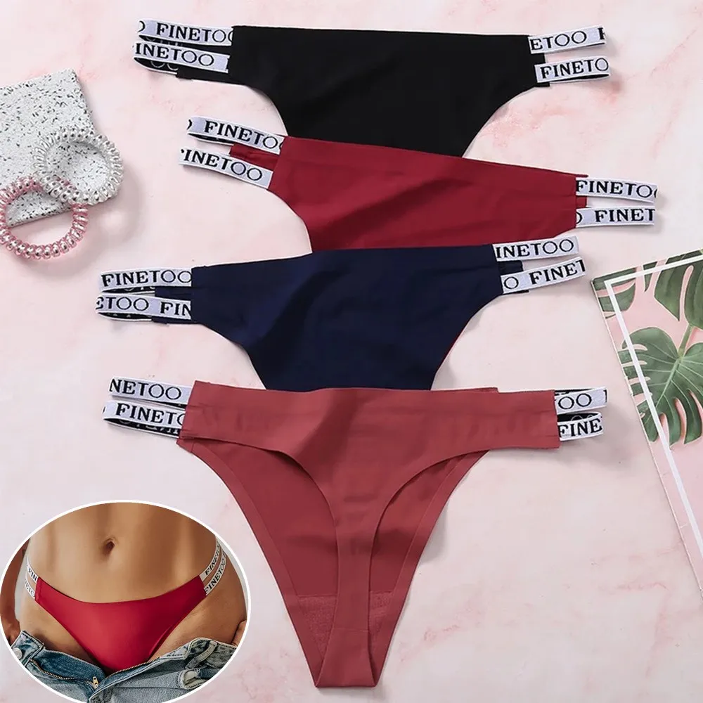 Thin Belt Letter Panties Low-Rise Ice Silk Bikini Bottom Women's Sexy Thong Underwear G-string Femme Women Seamless Lingerie
Thin Belt Letter Panties Low-Rise Ice Silk Bikini Bottom Women's Sexy Thong Underwear G-string Femme Women Seamless Lingerie
