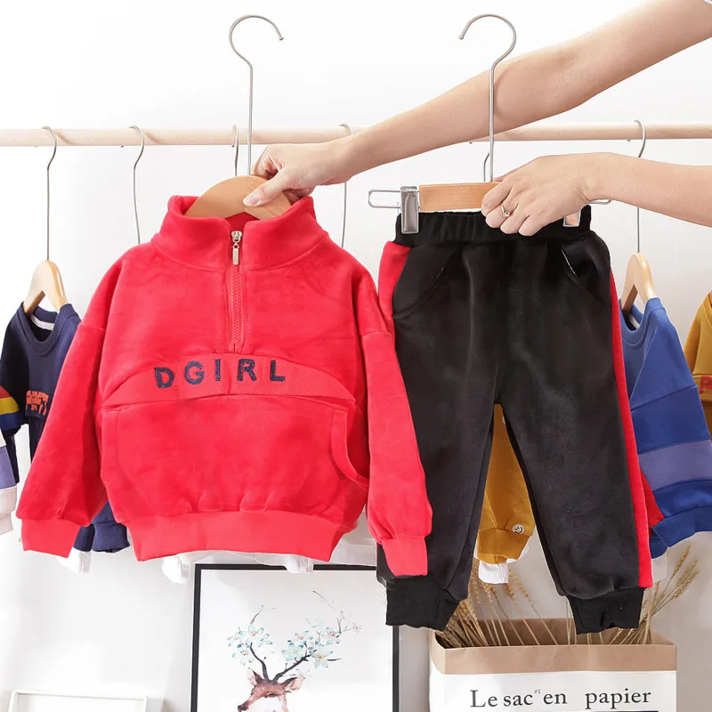 New Spring Autumn Children Thicken Casual Clothes Baby Boys Girls Cotton T Shirt Pants 2Pcs/Sets Kids Letter Fashion Tracksuit
New Spring Autumn Children Thicken Casual Clothes Baby Boys Girls Cotton T Shirt Pants 2Pcs/Sets Kids Letter Fashion Tracksuit