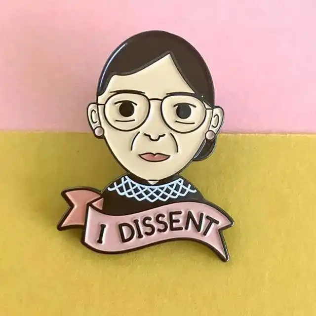 I Dissent! RBG pins Ruth Bader Ginsburg RBG Avatar Lapel pins Feminism jewelry Feminist revolution Enamel Brooches Badges Pin
I Dissent! RBG pins Ruth Bader Ginsburg RBG Avatar Lapel pins Feminism jewelry Feminist revolution Enamel Brooches Badges Pin
