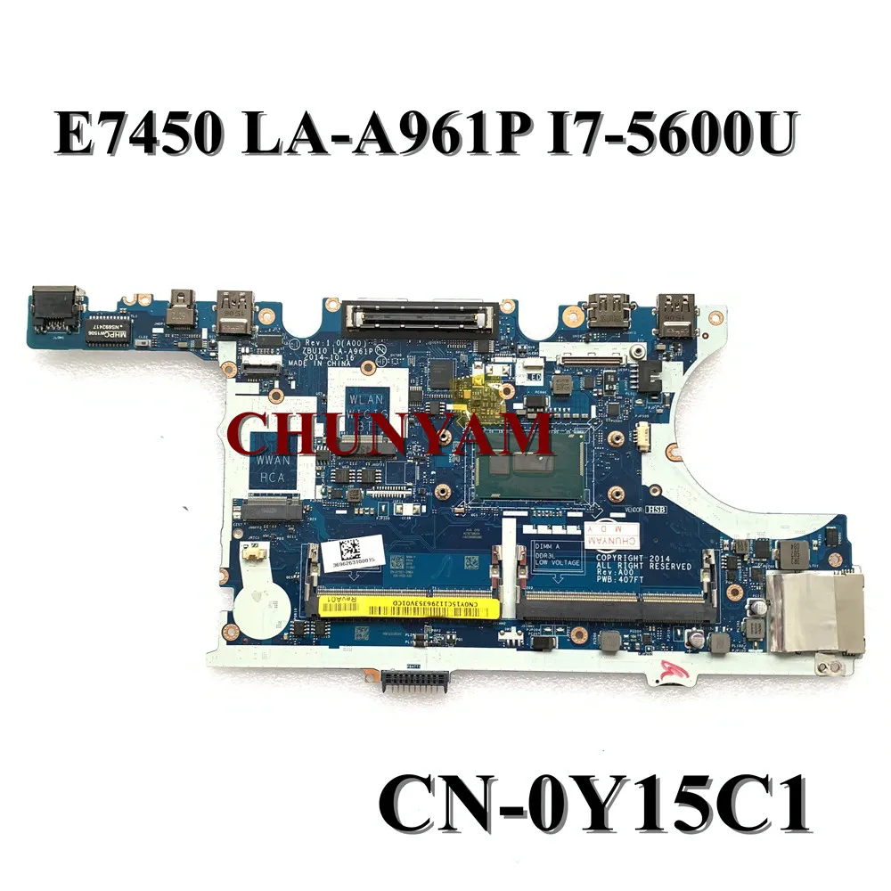 Восстановленная материнская плата ZBU10 для ноутбука dell Latitude E7450 7450 - купить по