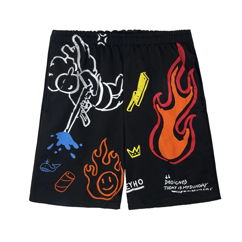 Summer Street Hip-Hop European And American Cartoon Letter Printing Harajuku Personality Wide-Leg Casual Men Women Basic Shorts
Summer Street Hip-Hop European And American Cartoon Letter Printing Harajuku Personality Wide-Leg Casual Men Women Basic Shorts