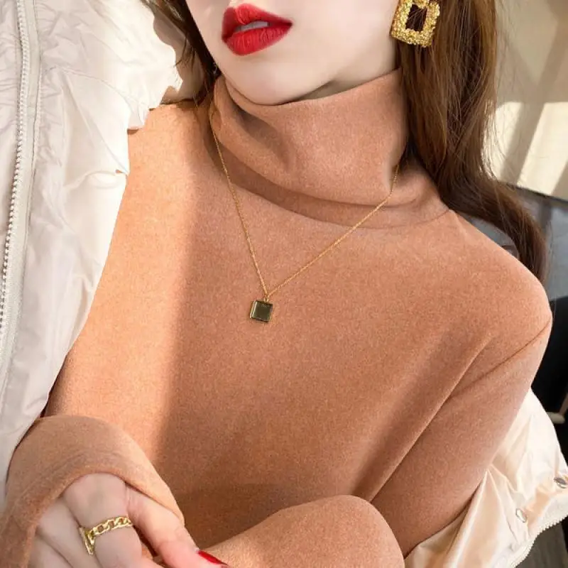 Women Retro Casual Top Elegant Long Sleeve T-Shirt Slim Pullover Tops Ladies Autumn Solid Color Turtleneck Tshirt Bottomed Shirt
Women Retro Casual Top Elegant Long Sleeve T-Shirt Slim Pullover Tops Ladies Autumn Solid Color Turtleneck Tshirt Bottomed Shirt