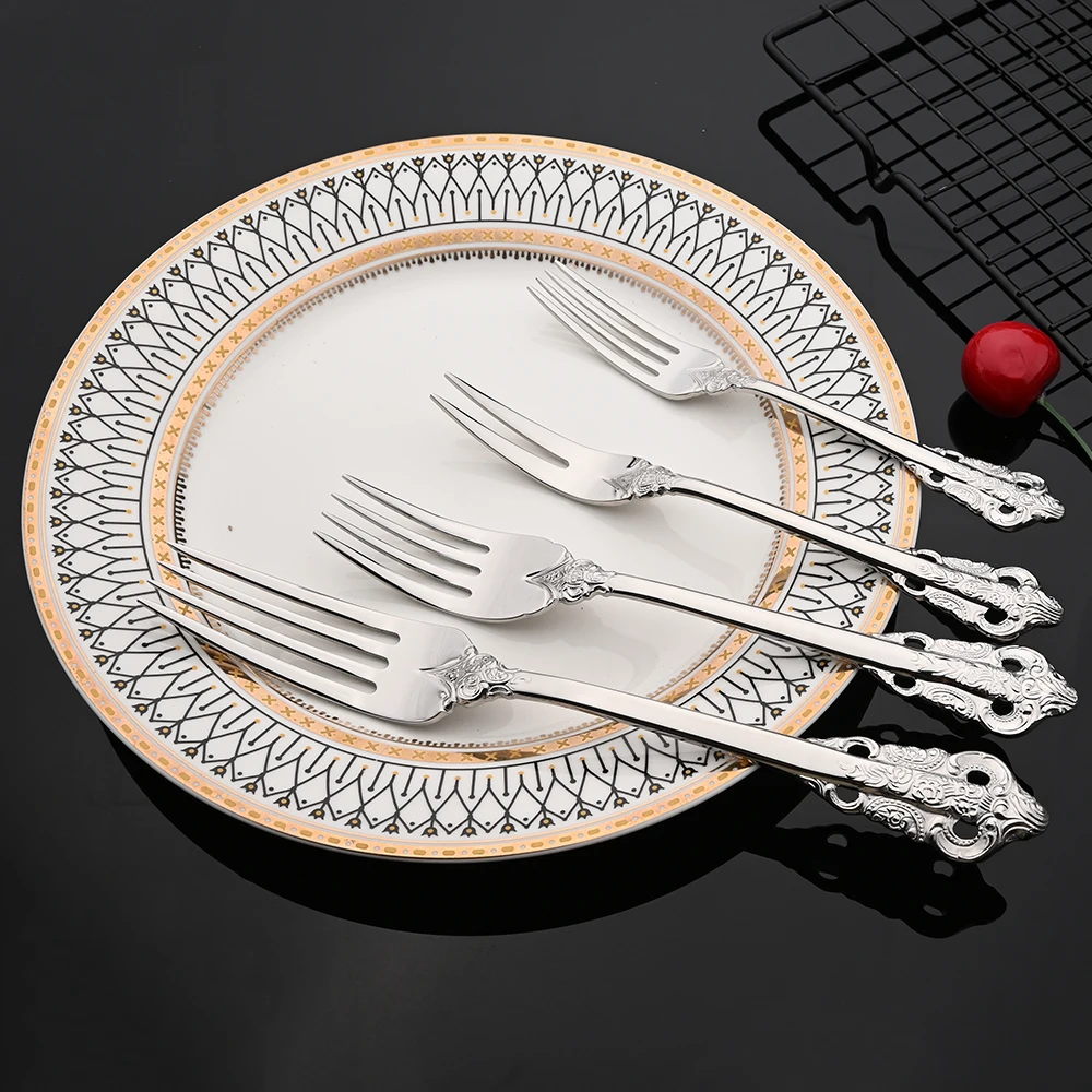 Retro Silver Tableware Vintage Silverware 18/10 Stainless Steel Dinner Knife Fork Spoon Wedding Cutlery Western Dinnerware Set
Retro Silver Tableware Vintage Silverware 18/10 Stainless Steel Dinner Knife Fork Spoon Wedding Cutlery Western Dinnerware Set