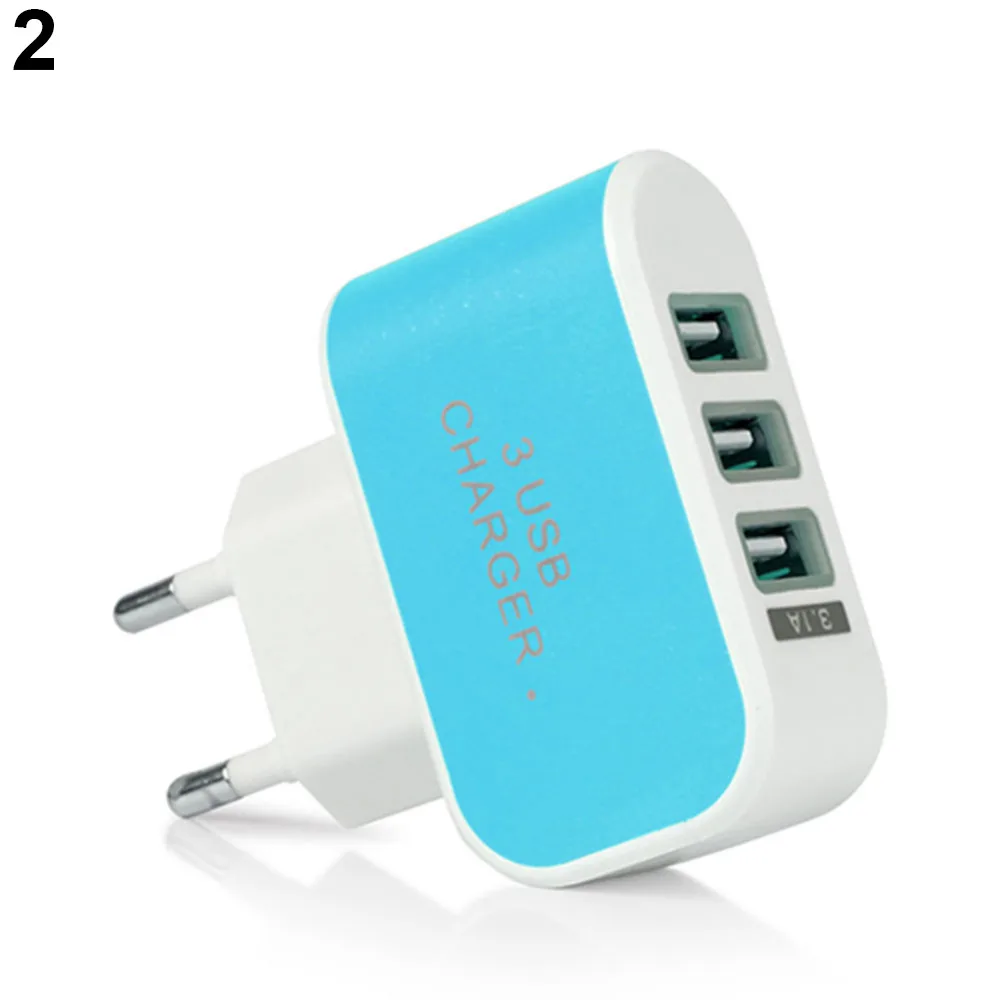 3.1A тройной USB порт настенный домашний дорожный AC зарядное устройство адаптер для