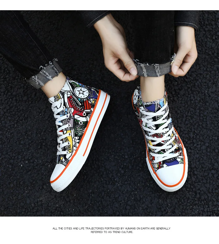 hot sale high-top graffiti letters men canvas shoes fashion casual shoes outdoor men's running shoes street men's sports shoes
hot sale high-top graffiti letters men canvas shoes fashion casual shoes outdoor men's running shoes street men's sports shoes