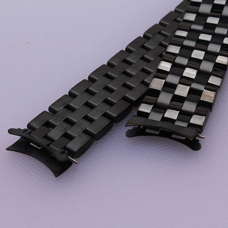 Watchband Straight end and curved ends black stainless steel watch band Strap Bracelet 16mm 18mm 20mm 22mm 24mm for quartz watch
Watchband Straight end and curved ends black stainless steel watch band Strap Bracelet 16mm 18mm 20mm 22mm 24mm for quartz watch