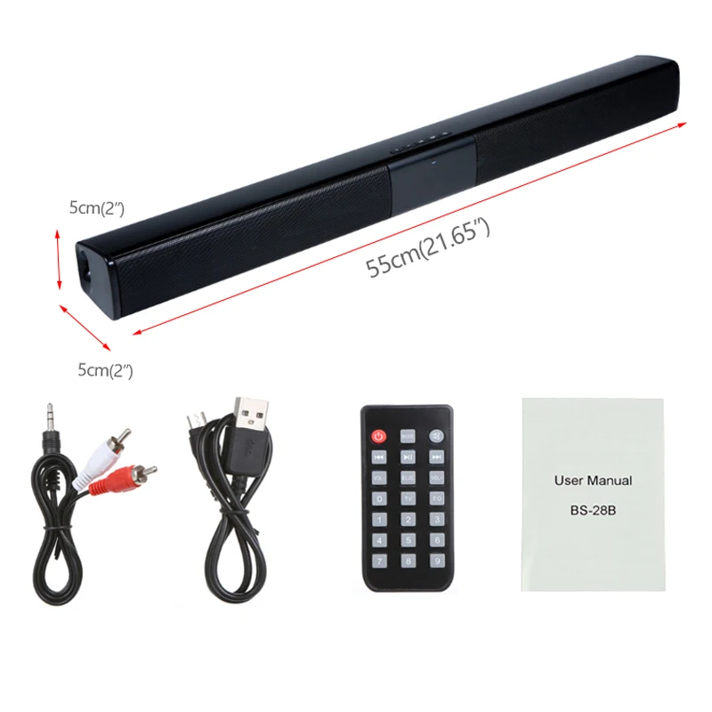 20W Column Wireless Bluetooth Speaker Soundbar Music Stereo Home Theater Portable Sound Bar Support 3.5mm TF For TV PC Speakers
20W Column Wireless Bluetooth Speaker Soundbar Music Stereo Home Theater Portable Sound Bar Support 3.5mm TF For TV PC Speakers