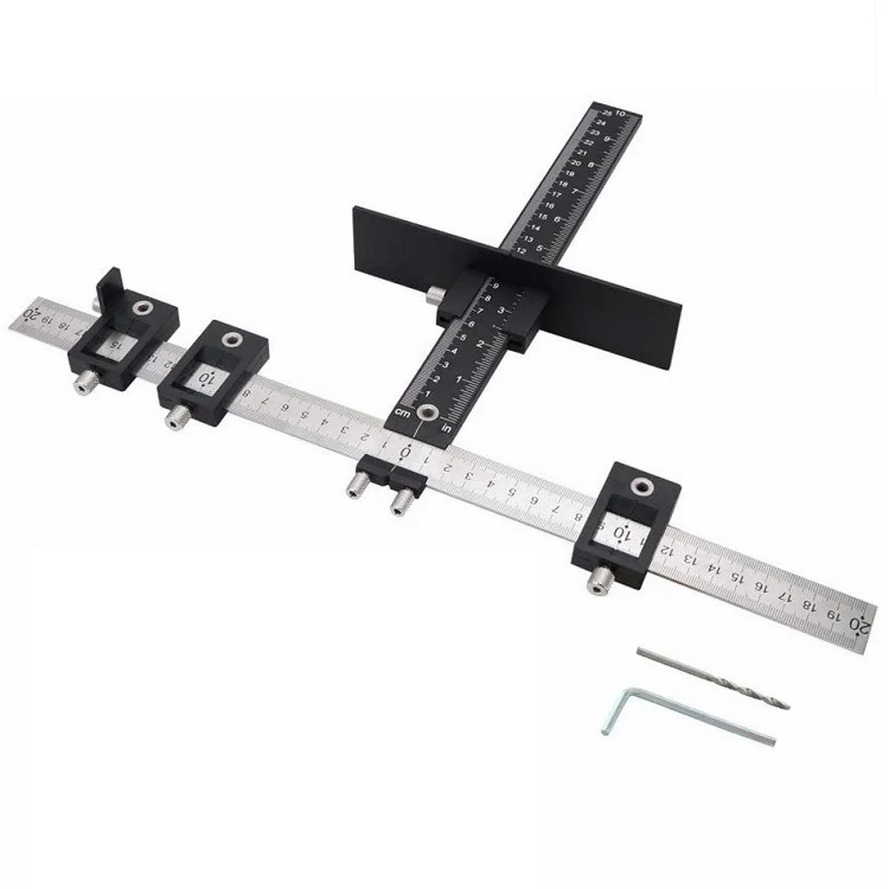 Multifunctional Furniture Carpentry Punch Locator Drill Guide Ruler Aluminum Alloy Drilling Positioner Hole Locator Tool Wood
Multifunctional Furniture Carpentry Punch Locator Drill Guide Ruler Aluminum Alloy Drilling Positioner Hole Locator Tool Wood