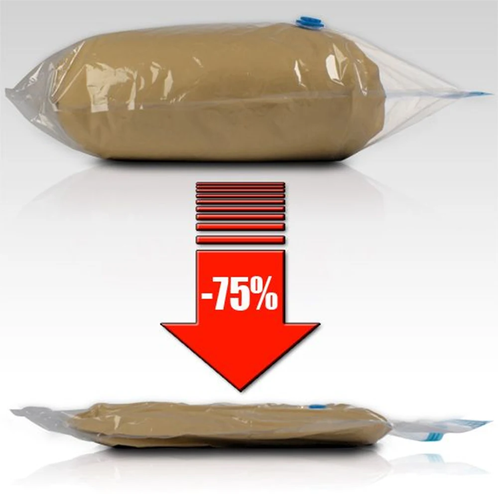 

7PCS PE Vacuum Storage Bag Environmental Protection Material Transparent Folding Compressed Organizer Saving Space Seal Packet