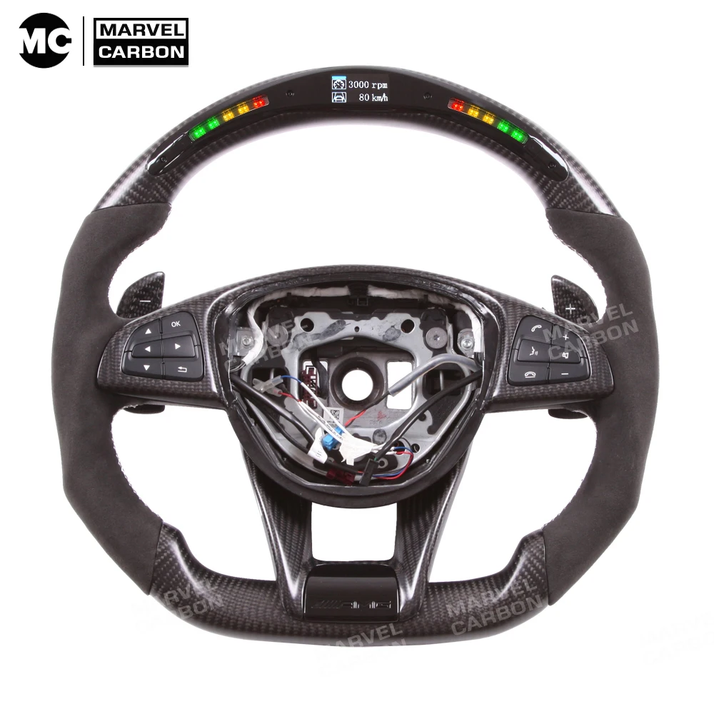100% Real Carbon Fiber LED Performance Steering Wheel Display Compatible for Mercedes Benz
100% Real Carbon Fiber LED Performance Steering Wheel Display Compatible for Mercedes Benz