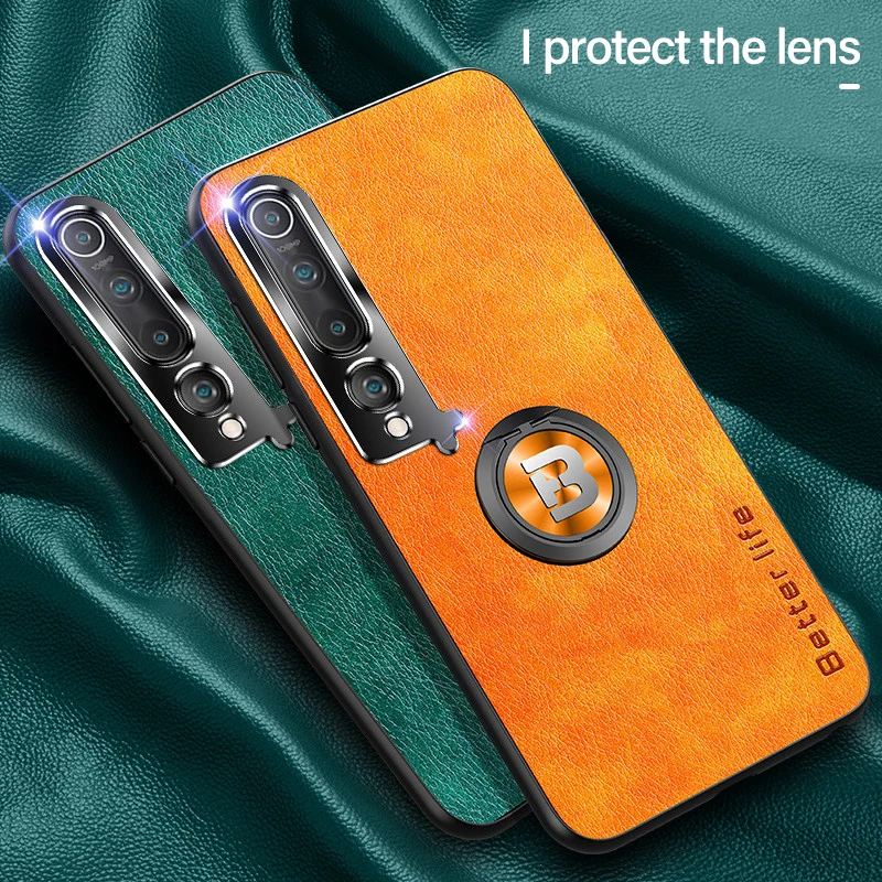 Luxury Leather Magnetic Holder Phone Case For Xiaomi Mi 10 9 9T Lite F2 Pro Redmi Note 9 9A Metal Ring Bracket Silicone Cover 
Luxury Leather Magnetic Holder Phone Case For Xiaomi Mi 10 9 9T Lite F2 Pro Redmi Note 9 9A Metal Ring Bracket Silicone Cover