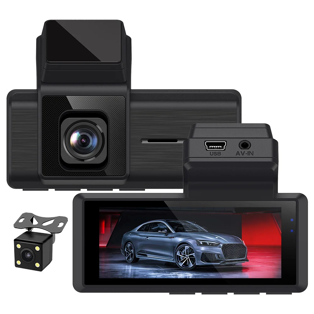 3 inch Car DVR Dash Camera IPS Screen HD 1080P Dual Lens 170 Degree Night Vision Loop Recording Driving Recorder
3 inch Car DVR Dash Camera IPS Screen HD 1080P Dual Lens 170 Degree Night Vision Loop Recording Driving Recorder