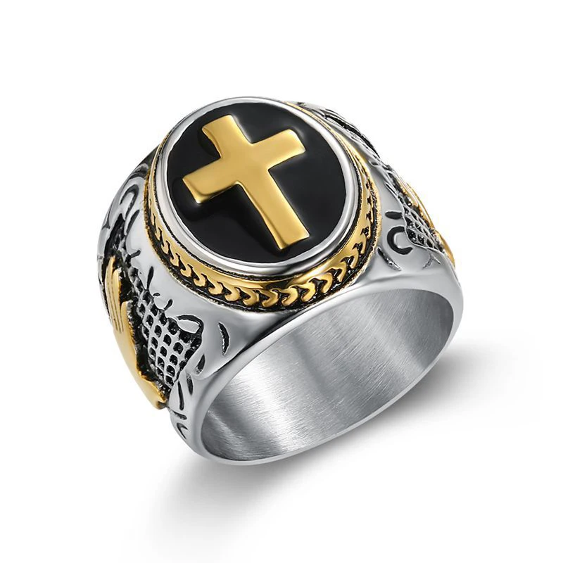 Wholesale Hand Of God Pray Crucifix Jesus Top Titanium Steel Rings Christian Jewelry Crossing Rings Christianity Anniversary
Wholesale Hand Of God Pray Crucifix Jesus Top Titanium Steel Rings Christian Jewelry Crossing Rings Christianity Anniversary
