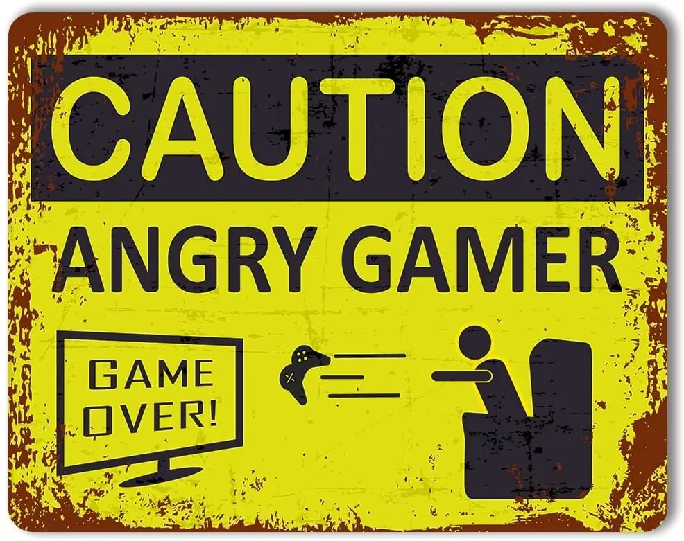 Печать вручную-Внимание: злобный геймер-винтажный металлический знак | Забавный игровой знак | Декор мужской пещеры | Спальня для подростков
Печать вручную-Внимание: злобный геймер-винтажный металлический знак | Забавный игровой знак | Декор мужской пещеры | Спальня для подростков