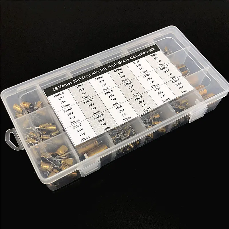 18 значений Nichicon FW/FG HiFi DIY высококачественный аудио конденсатор Ассорти комплект