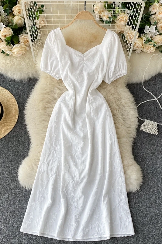 LoveFlowerLife Fashion Sexy Spring Chic Lady Short Sleeve Solid Color Elegant Vestidos Women Square Collar Dress
LoveFlowerLife Fashion Sexy Spring Chic Lady Short Sleeve Solid Color Elegant Vestidos Women Square Collar Dress