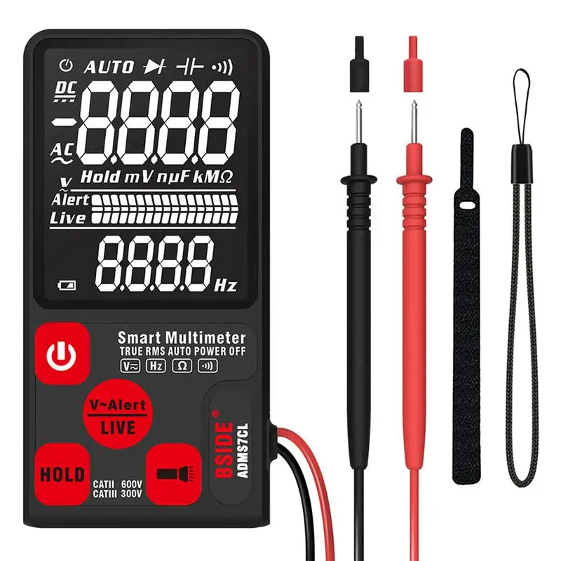 BSIDE Mini Intelligent Digital Multimeter EBTN LCD DC AC Voltmeter Tester Capacitance Frequency Diode NCV Ohm Test
BSIDE Mini Intelligent Digital Multimeter EBTN LCD DC AC Voltmeter Tester Capacitance Frequency Diode NCV Ohm Test