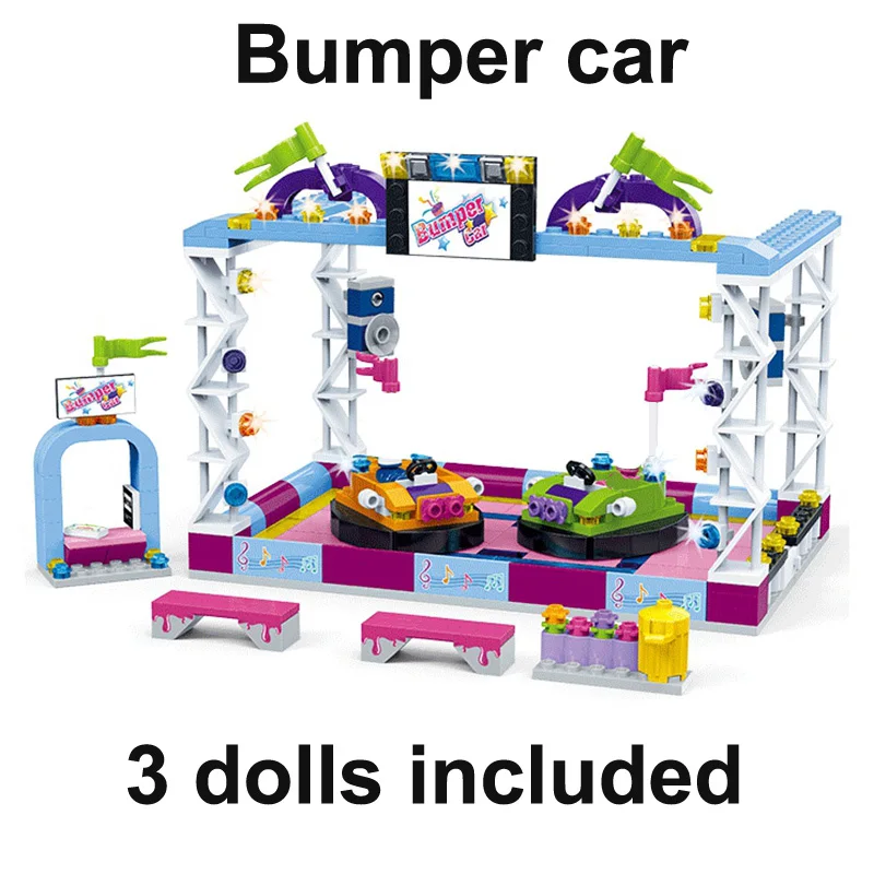 gudi girls amusement park series and assembly of plastic building block toys Compatible friends
gudi girls amusement park series and assembly of plastic building block toys Compatible friends
