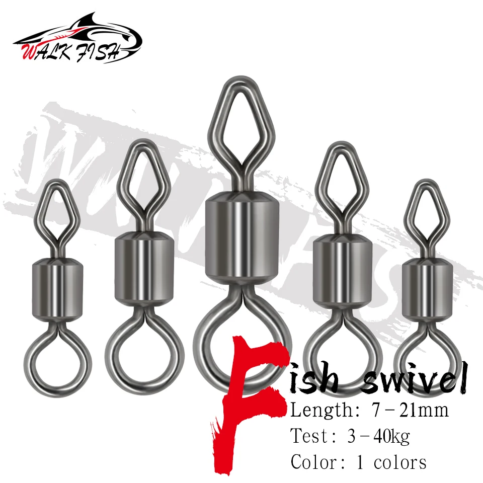 WALK FISH 50pcs Round And Diamond Swivels Eye Rolling Swivel Fishing Tackle Solid Ring Connector Fishing Swivels Accessories
WALK FISH 50pcs Round And Diamond Swivels Eye Rolling Swivel Fishing Tackle Solid Ring Connector Fishing Swivels Accessories