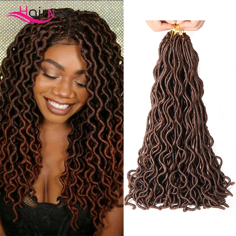 Hair Nest 18 Inch Faux Curly Locs soft Natural Braid Synthetic Braiding Hair Extensions Ombre Crochet Braids For Women Hair
Hair Nest 18 Inch Faux Curly Locs soft Natural Braid Synthetic Braiding Hair Extensions Ombre Crochet Braids For Women Hair