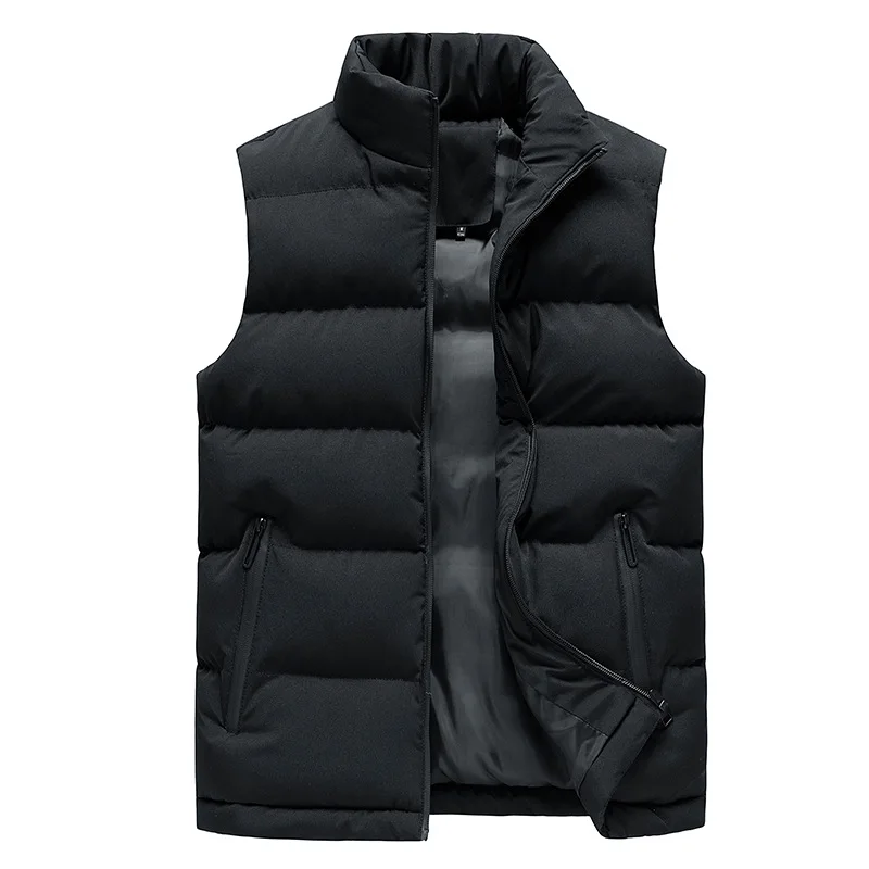 Down cotton vest men's autumn and winter warm waistcoat vest thickened stand-up collar solid color simple casual vest suit tops
Down cotton vest men's autumn and winter warm waistcoat vest thickened stand-up collar solid color simple casual vest suit tops