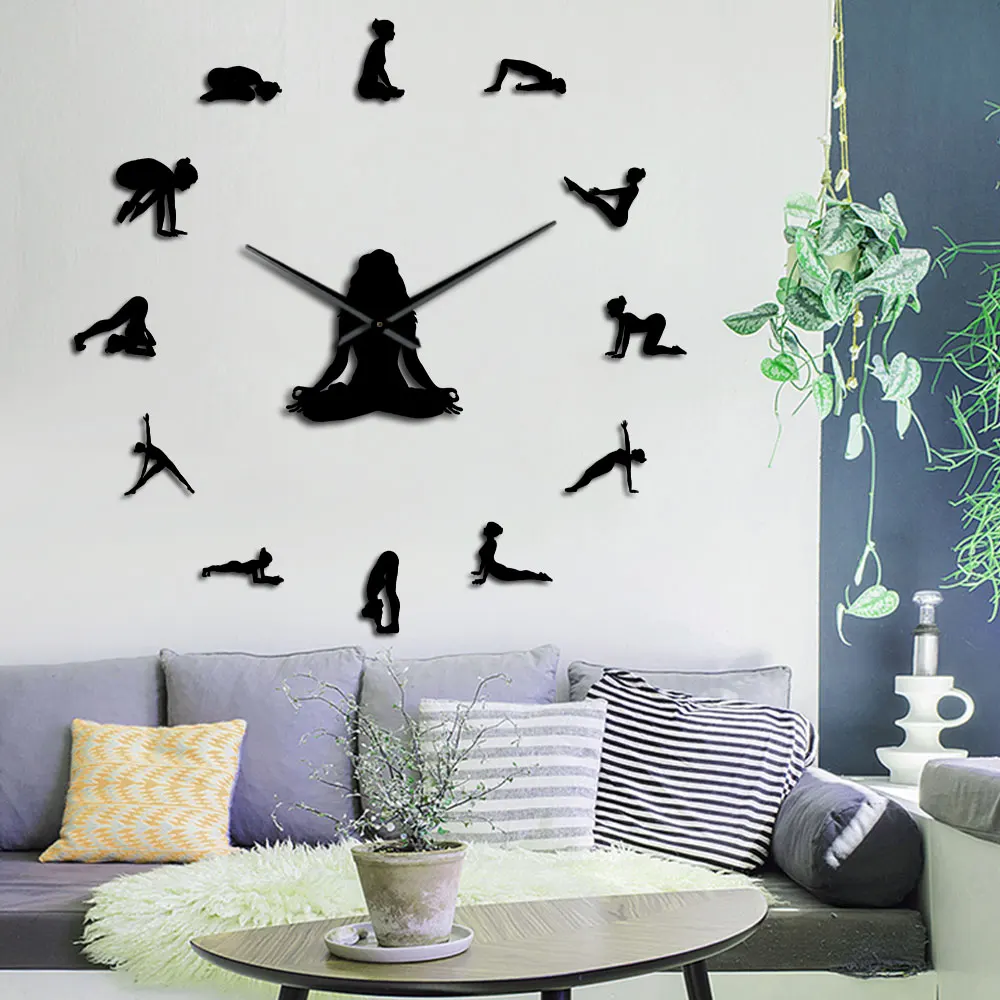 Yoga Girl Design DIY 3D Acrylic Wall Clock Special Clock Fashion Home Decor Self Adhesive Quartz Mirror Sticker Clock Watch
Yoga Girl Design DIY 3D Acrylic Wall Clock Special Clock Fashion Home Decor Self Adhesive Quartz Mirror Sticker Clock Watch
