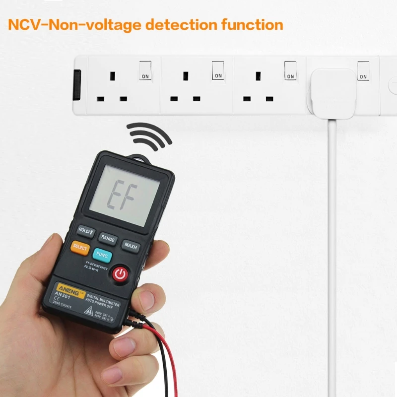 ANENG AN301 Mini Digital Multimeter 1999 Counts Portable AC DC Voltmeter Resistance Ammeter Meter Tester with LED Light63HF
ANENG AN301 Mini Digital Multimeter 1999 Counts Portable AC DC Voltmeter Resistance Ammeter Meter Tester with LED Light63HF