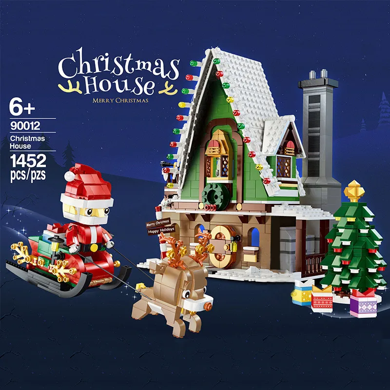 1452 шт., Детский конструктор «рождественский дом» 
1452 шт., Детский конструктор «рождественский дом»